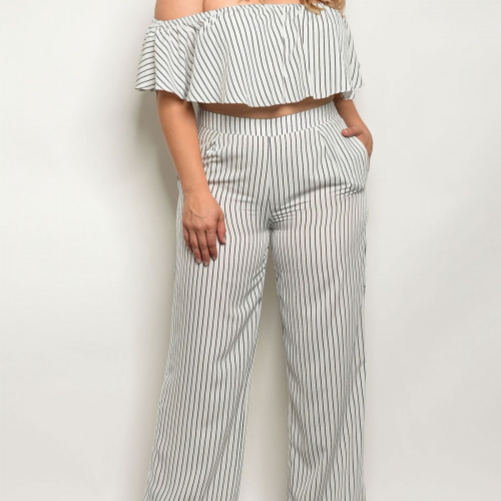 Sexy 2 piece Plus size Pant set